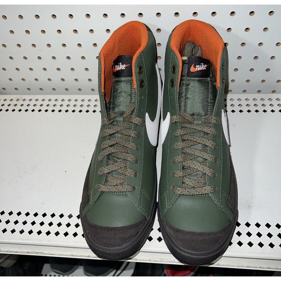 Nike Blazer Mid 77 Vintage Army Mens Leather Athletic Shoes Size 8 DZ5176-300 - Picture 2 of 9